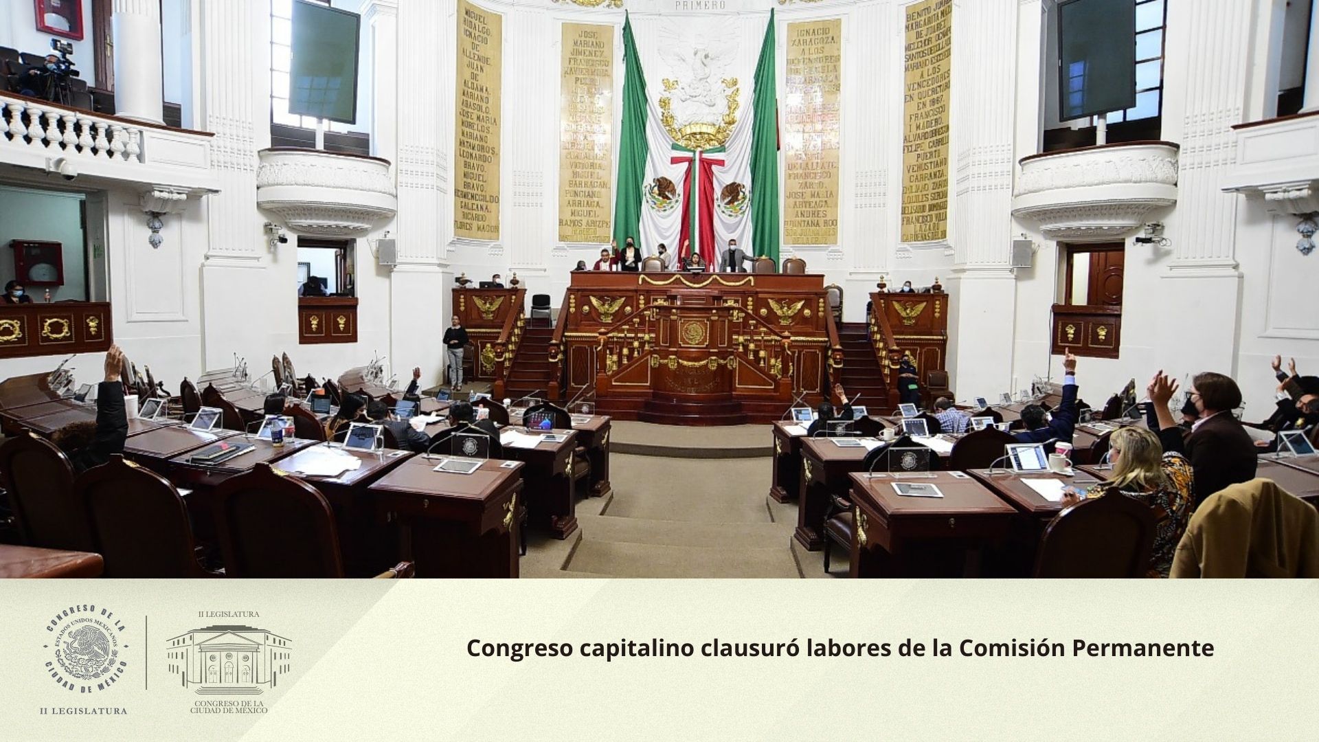 Congreso capitalino clausuró labores de la Comisión Permanente