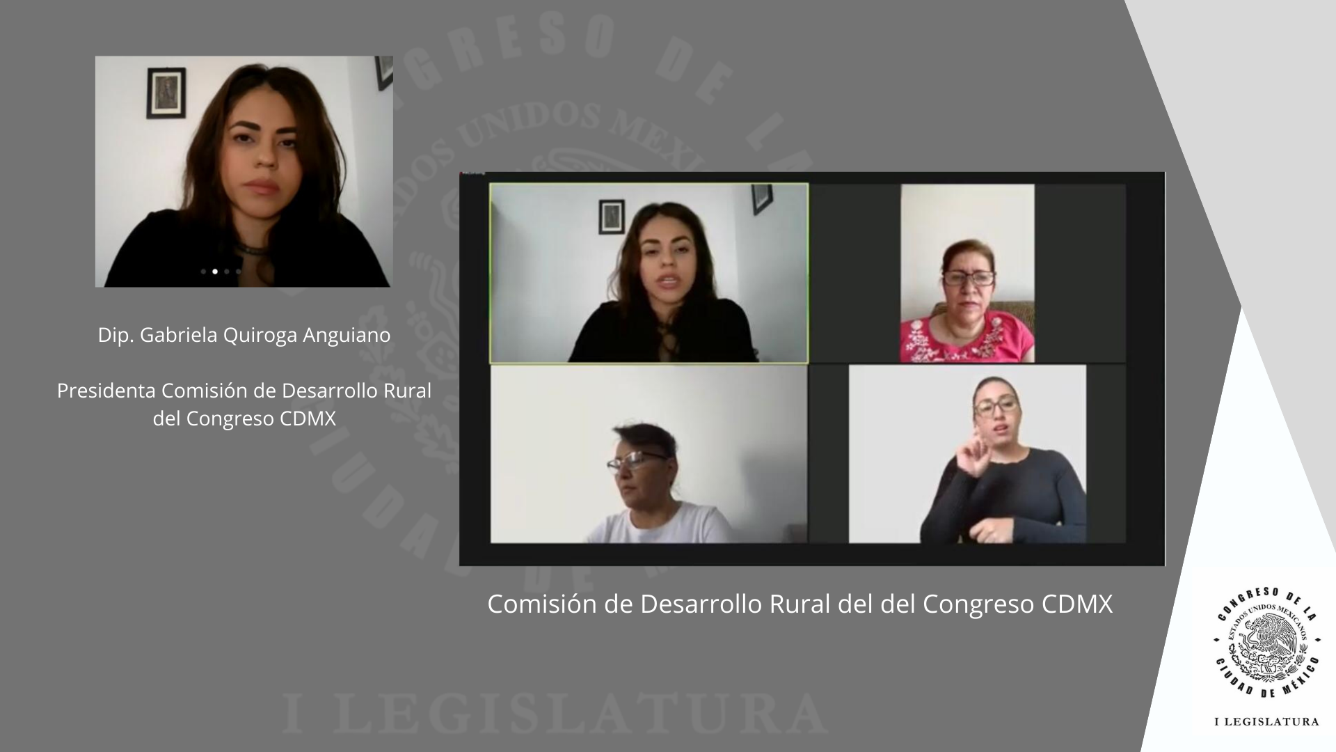 El Congreso capitalino labora para contribuir al empoderamiento de las mujeres rurales