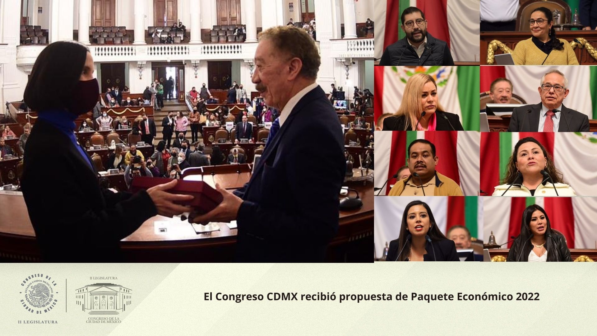 El Congreso CDMX recibió propuesta de Paquete Económico 2022  
