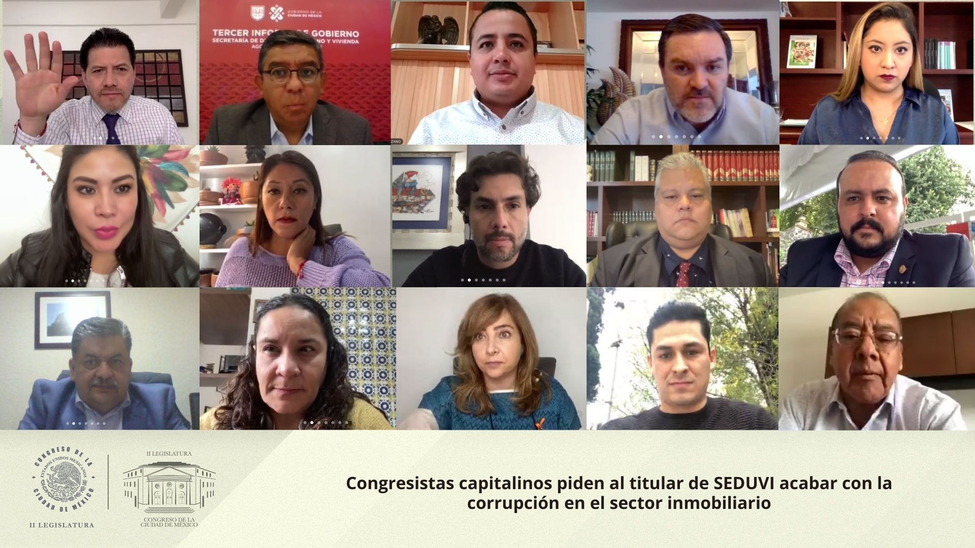 Congresistas capitalinos piden al titular de SEDUVI acabar con la corrupción en el sector inmobiliario